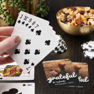 Gratea Black and White Script Custom Foto Spielkarten