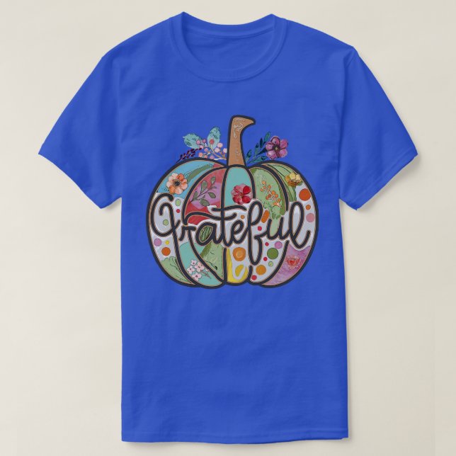 Gratea Pumpkin Fall Blume Country Hippie Art T-Shirt (Design vorne)