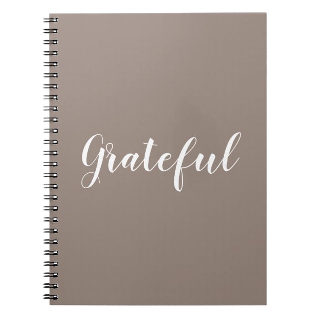 Grateful beige greige benutzerdefinierte Skripttex Notizblock (Vorderseite)
