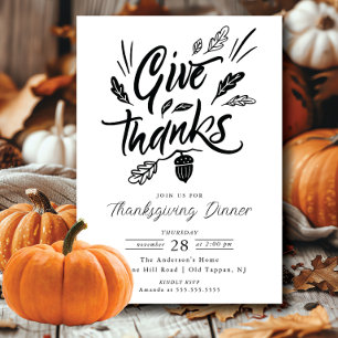 Grateful Gthering Thanksgiving Dîner Invitation