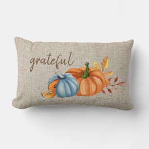 Grateful Harvest Burlap Texture Lendenkissen