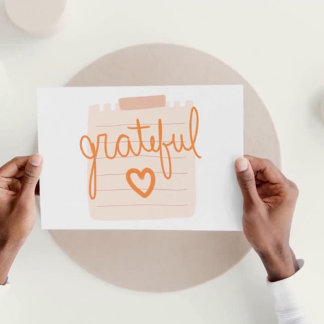 Grateful Heart Christian Carte de remerciements