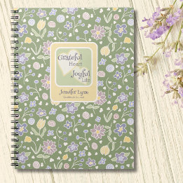 Grateful Heart Joyful Life Personalized Journal Notizblock