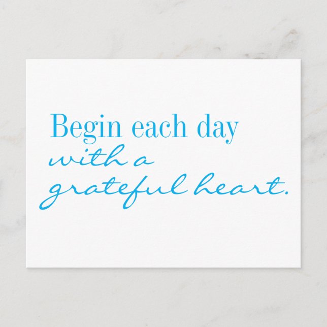 Grateful Heart Motivierend Postcard Postkarte (Vorderseite)