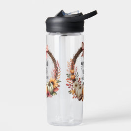 Grateful hearts gather here Thanksgiving cozy fall Trinkflasche