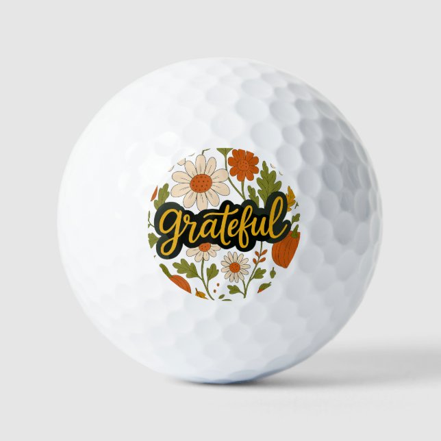 Grateful Herbst Floral Patch Golfball (Vorderseite)