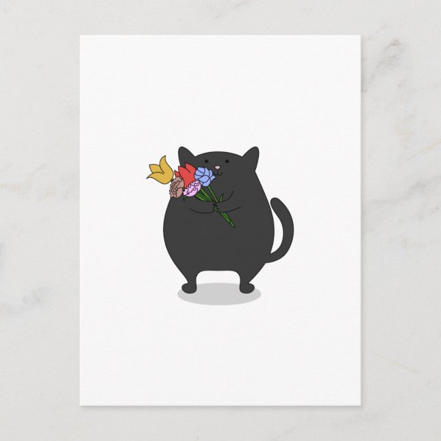 Grateful Kitty Postkarte (Vorderseite)