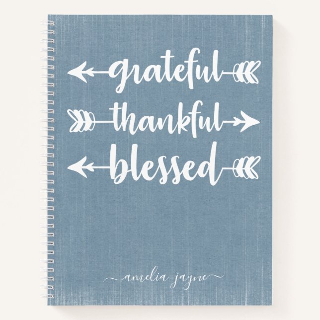 Grateful Merci Blessed Gratitude Journal (Devant)