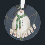 Grateful Snowman Ornament<br><div class="desc">Gute Geschenkidee</div>