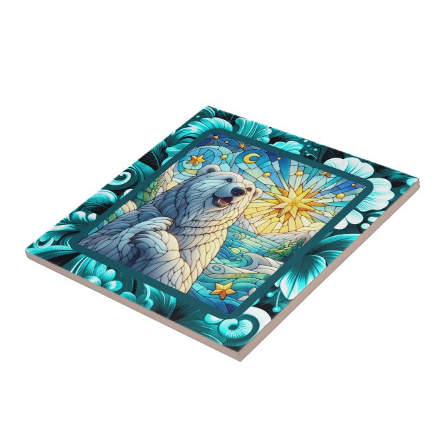 Grateure Polar Bären Imitate aus Glas Fliese (Seite)