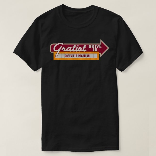 Gratiot Drive In (Roseville MI)  T-Shirt (Design vorne)
