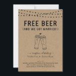 Gratis Bier Funny Empfang Nur Einladung<br><div class="desc">Gratis Bier (Und Wir Got Verheiratet!) Funny Einladung für einen lustigen Empfang. Das Biertoastwerk ist handgezeichnet auf einem wunderbar rustikalen Krafthintergrund. Die Koordination von UAWG,  Details,  Registrierung,  Dankeschön-Karten und anderen Artikeln sind in der 'Rustic Brewery Line Art' Collection in meinem Geschäft verfügbar.</div>