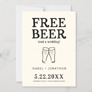 Gratis Bier Funny Save the Date Card Magnet