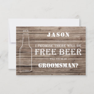 Gratis Bier Trauzeuge Vorschlagskarte Mitteilungskarte