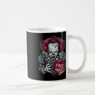Gratis ein Hugs Beängstigend Clown Valentine Hallo Kaffeetasse