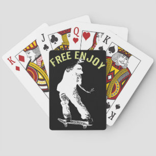 Gratis Enjoy Retro Urban Skateboarding Spielkarten