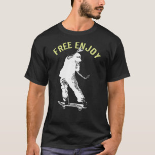 Gratis Enjoy Retro Urban Skateboarding T-Shirt