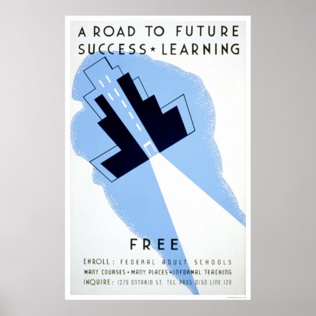 Gratis Erwachsene Schulen 1938 WPA Poster (Vorne)