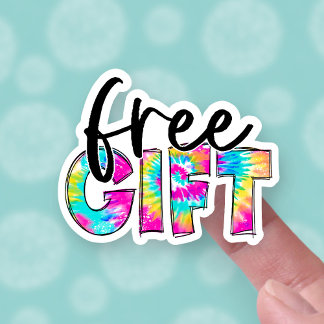 Gratis Geschenkgutschein Gefärbte Krawatte für kle Aufkleber