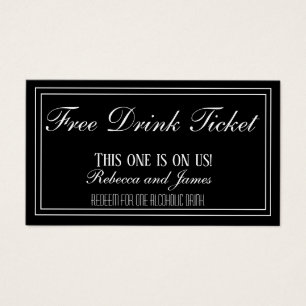 Gratis Getränkekarte für Black & White Wedding Gut