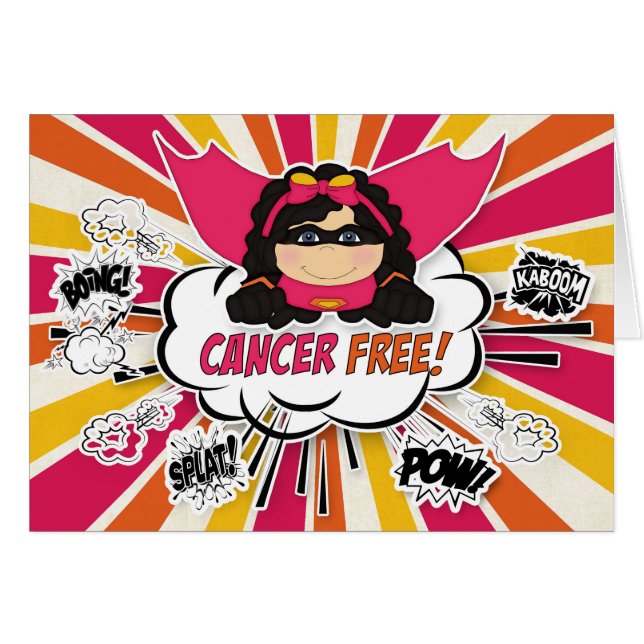 Gratis Herzlichen Glückwunsch Girl Pink Superhero (Vorderseite (Horizontal))