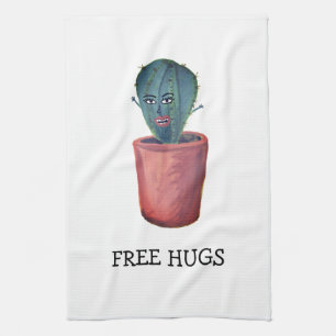 GRATIS HUGS! Crazy cactus lady Geschirrtuch
