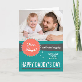 Gratis Hugs Vatertag Grußkarte Karte