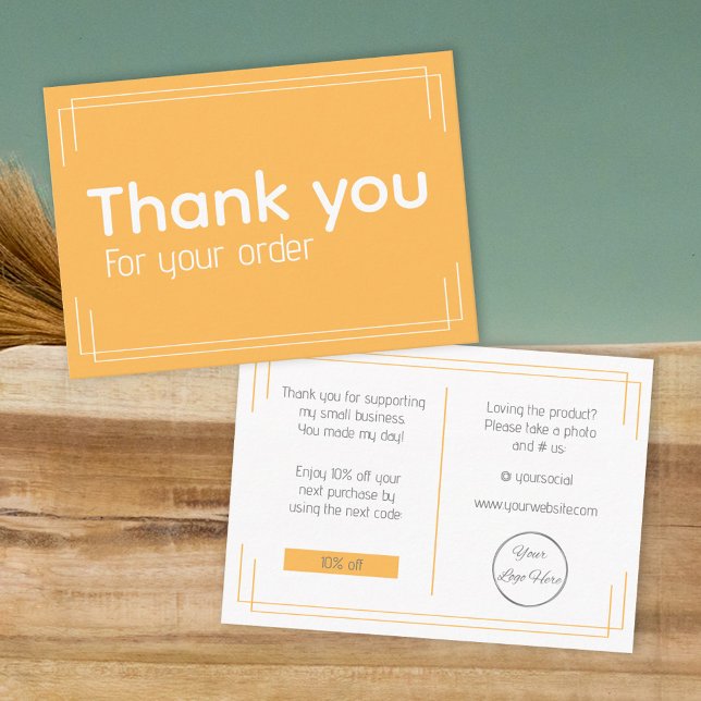 Gratis-Karte für das Logo in weiß orange Visitenkarte (Von Creator hochgeladen)