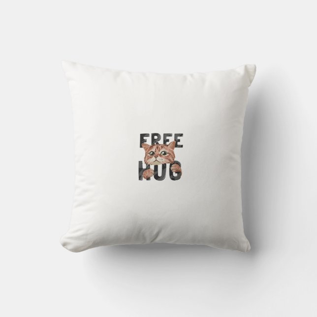 Gratis-Katzendesign-Kissen | Cozy Feline Lover's Kissen (Vorderseite)