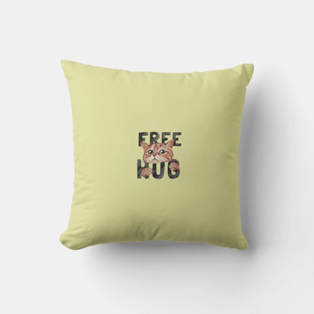 Gratis-Katzendesign-Kissen | Cozy Feline Lover's Kissen (Vorderseite)