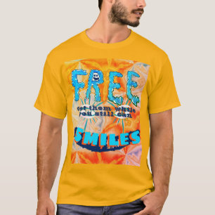 Gratis Lächeln - Smiley - farbenfrohe Taste T-Shirt