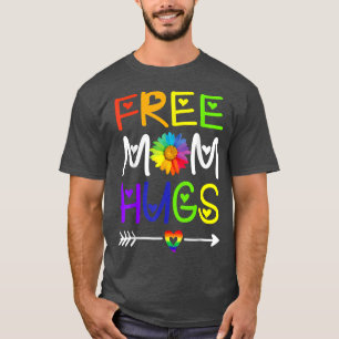 Gratis Mama Hugs Daisy Rainbow LGBT Pride Monat T-Shirt
