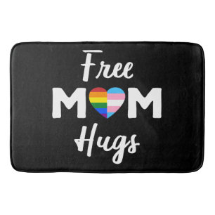 Gratis Mama Hugs II - Rainbow Gay Trans Pride Badematte