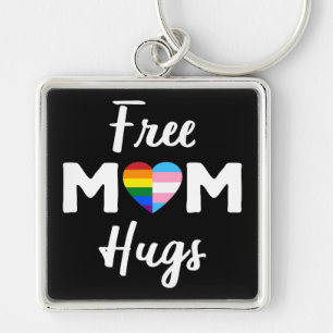 Gratis Mama Hugs II - Rainbow Gay Trans Pride Schlüsselanhänger