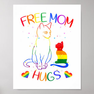 Gratis Mama Hugs - LGBT Cat Gay Pride Rainbow Poster