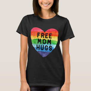 Gratis Mama Hugs LGBT Flag Gay Lesbian Priad Parad T-Shirt