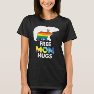 Gratis Mama Hugs Regenbogenbär Lgbt Pride Gay Lesb T-Shirt