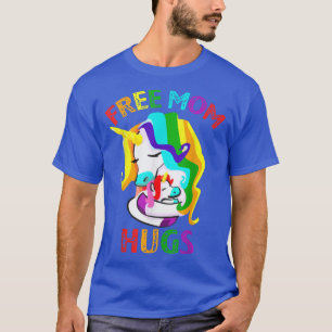 Gratis Mama Hugs T Rainbow Unicorn LGBT Pride Mona T-Shirt