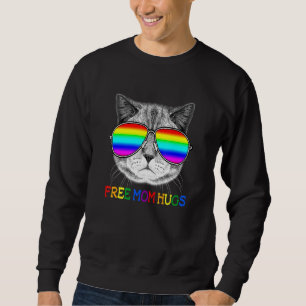 Gratis Mama Schläger Purride Proud Ally Cat Rainbo Sweatshirt