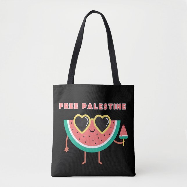 Gratis Palestine Watermelon Palästina niedlich far Tasche (Vorderseite)