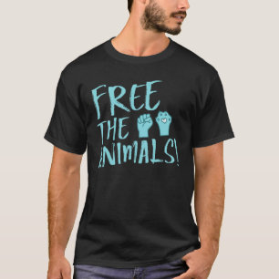 Gratis Tierschutz Vegan Protest Veggie 1 T-Shirt