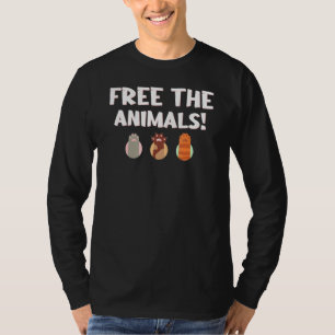 Gratis Tierschutz Vegan Protest Veggie 1 T-Shirt