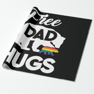 Gratis Vater Hugs LGBT Bärenstolz Geschenkpapier