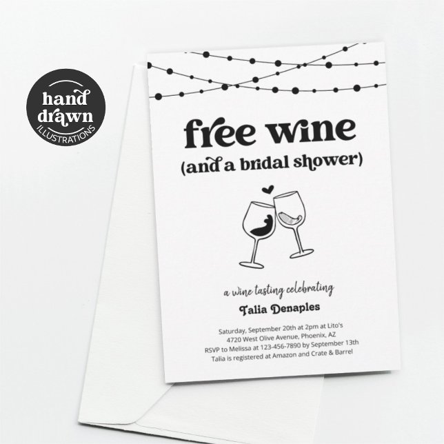 Gratis Wine Funny Weinlust Brautparty Einladung (Von Creator hochgeladen)