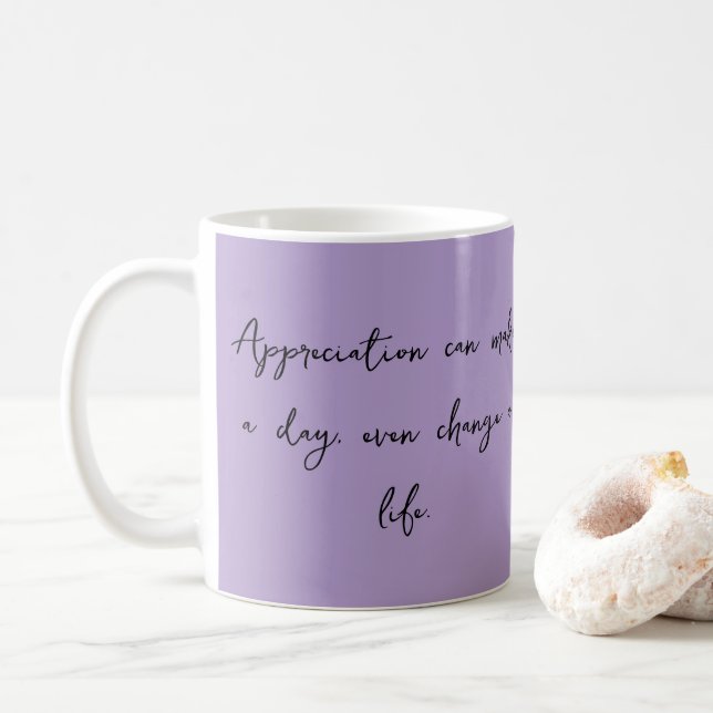Gratitude Citation Inspirationnelle Mug (Avec donut)