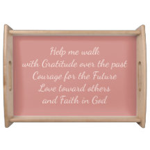 Gratitude, Courage, Amour, Faith Blush plateau