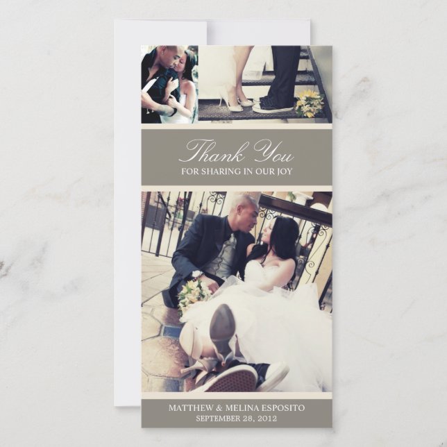 GRATITUDE DE CRÈME CHIC | CARTE DE REMERCIEMENTS m (Devant)