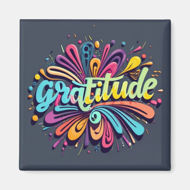 Gratitude Frigo Magnet (Devant)