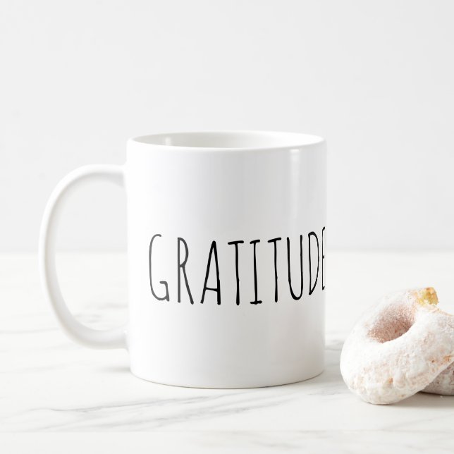 GRATITUDE KAFFEE-TASSE KAFFEETASSE (Mit Donut)