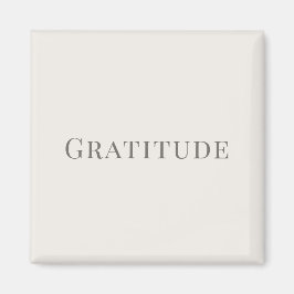 Gratitude – Minimal Typography Design Magnet